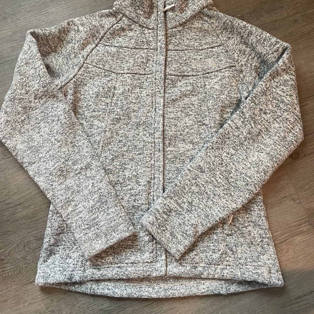 The North Face Women’s Gray Heathered Jacket Size S Small Full Zip Outdoor